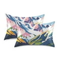 thumbnail image 1 of Yayeee Pillowcase Standard Size Set of 2 Satin Wrinkle Resistant Pillow Case, Abstract Mountain, 1 of 7