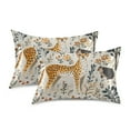 thumbnail image 1 of Yayeee Pillowcase Standard Size Set of 2 Satin Wrinkle Resistant Pillow Case, Animals in A Forest Pattern, 1 of 7