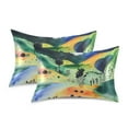 thumbnail image 1 of Yayeee Pillowcase Standard Size Set of 2 Satin Wrinkle Resistant Pillow Case, Art Field, 1 of 7