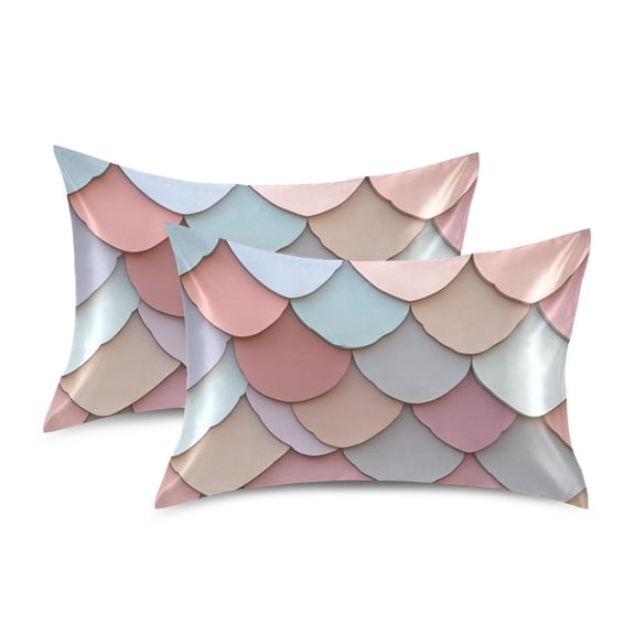 Yayeee Pillowcase Standard Size Set of 2 Satin Wrinkle Resistant Pillow Case, Art Pattern