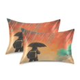 thumbnail image 1 of Yayeee Pillowcase Standard Size Set of 2 Satin Wrinkle Resistant Pillow Case, Astronaut in Rain, 1 of 7