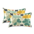 thumbnail image 1 of Yayeee Pillowcase Standard Size Set of 2 Satin Wrinkle Resistant Pillow Case, Beige Clover Pattern, 1 of 7
