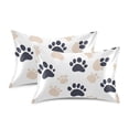 thumbnail image 1 of Yayeee Pillowcase Standard Size Set of 2 Satin Wrinkle Resistant Pillow Case, Black Cat Paw, 1 of 7