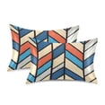 thumbnail image 1 of Yayeee Pillowcase Standard Size Set of 2 Satin Wrinkle Resistant Pillow Case, Blue Geometric, 1 of 8