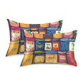 thumbnail image 1 of Yayeee Pillowcase Standard Size Set of 2 Satin Wrinkle Resistant Pillow Case, Blue Jam, 1 of 7