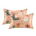thumbnail image 1 of Yayeee Pillowcase Standard Size Set of 2 Satin Wrinkle Resistant Pillow Case, Christmas Santa, 1 of 7