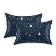 thumbnail image 1 of Yayeee Pillowcase Standard Size Set of 2 Satin Wrinkle Resistant Pillow Case, Christmas Whimsy, 1 of 8