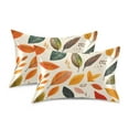 thumbnail image 1 of Yayeee Pillowcase Standard Size Set of 2 Satin Wrinkle Resistant Pillow Case, Coloful Leaves, 1 of 7