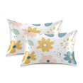 thumbnail image 1 of Yayeee Pillowcase Standard Size Set of 2 Satin Wrinkle Resistant Pillow Case, Cute Floral, 1 of 8