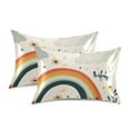 thumbnail image 1 of Yayeee Pillowcase Standard Size Set of 2 Satin Wrinkle Resistant Pillow Case, Cute Rainbow, 1 of 7