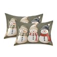 thumbnail image 1 of Yayeee Pillowcase Standard Size Set of 2 Satin Wrinkle Resistant Pillow Case, Cute Snowmen, 1 of 7