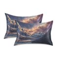 thumbnail image 1 of Yayeee Pillowcase Standard Size Set of 2 Satin Wrinkle Resistant Pillow Case, Ethereal Mountain, 1 of 7