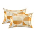 thumbnail image 1 of Yayeee Pillowcase Standard Size Set of 2 Satin Wrinkle Resistant Pillow Case, Geometric Circles, 1 of 8
