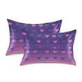 thumbnail image 1 of Yayeee Pillowcase Standard Size Set of 2 Satin Wrinkle Resistant Pillow Case, Gradient Love, 1 of 8