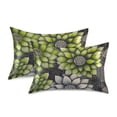 thumbnail image 1 of Yayeee Pillowcase Standard Size Set of 2 Satin Wrinkle Resistant Pillow Case, Gray Floral, 1 of 8