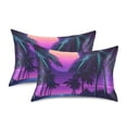 thumbnail image 1 of Yayeee Pillowcase Standard Size Set of 2 Satin Wrinkle Resistant Pillow Case, Green Digital Art, 1 of 7