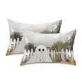 thumbnail image 1 of Yayeee Pillowcase Standard Size Set of 2 Satin Wrinkle Resistant Pillow Case, Halloween Pumpkin Field, 1 of 7
