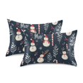thumbnail image 1 of Yayeee Pillowcase Standard Size Set of 2 Satin Wrinkle Resistant Pillow Case, Jolly Snowman, 1 of 8