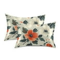 thumbnail image 1 of Yayeee Pillowcase Standard Size Set of 2 Satin Wrinkle Resistant Pillow Case, Large Red Floral Pattern, 1 of 7