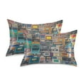 thumbnail image 1 of Yayeee Pillowcase Standard Size Set of 2 Satin Wrinkle Resistant Pillow Case, Large Retro Collection Pattern, 1 of 7