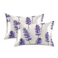 thumbnail image 1 of Yayeee Pillowcase Standard Size Set of 2 Satin Wrinkle Resistant Pillow Case, Lavender Pattern, 1 of 7