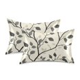 thumbnail image 1 of Yayeee Pillowcase Standard Size Set of 2 Satin Wrinkle Resistant Pillow Case, Leaves Pattern, 1 of 7