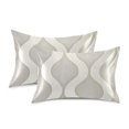 thumbnail image 1 of Yayeee Pillowcase Standard Size Set of 2 Satin Wrinkle Resistant Pillow Case, Light Gray Pattern, 1 of 7