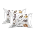 thumbnail image 1 of Yayeee Pillowcase Standard Size Set of 2 Satin Wrinkle Resistant Pillow Case, Magical Halloween Ghost, 1 of 7