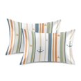 thumbnail image 1 of Yayeee Pillowcase Standard Size Set of 2 Satin Wrinkle Resistant Pillow Case, Nautical Pattern, 1 of 8