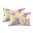 thumbnail image 1 of Yayeee Pillowcase Standard Size Set of 2 Satin Wrinkle Resistant Pillow Case, Neon Skates, 1 of 8