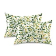 thumbnail image 1 of Yayeee Pillowcase Standard Size Set of 2 Satin Wrinkle Resistant Pillow Case, Olive Leaf, 1 of 8