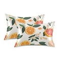thumbnail image 1 of Yayeee Pillowcase Standard Size Set of 2 Satin Wrinkle Resistant Pillow Case, Orange Slices, 1 of 7