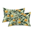 thumbnail image 1 of Yayeee Pillowcase Standard Size Set of 2 Satin Wrinkle Resistant Pillow Case, Orange Tree, 1 of 7