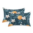 thumbnail image 1 of Yayeee Pillowcase Standard Size Set of 2 Satin Wrinkle Resistant Pillow Case, Oranges Pattern, 1 of 7