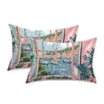 thumbnail image 1 of Yayeee Pillowcase Standard Size Set of 2 Satin Wrinkle Resistant Pillow Case, Pink Boat, 1 of 7