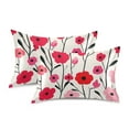 thumbnail image 1 of Yayeee Pillowcase Standard Size Set of 2 Satin Wrinkle Resistant Pillow Case, Pink Floral, 1 of 8