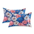 thumbnail image 1 of Yayeee Pillowcase Standard Size Set of 2 Satin Wrinkle Resistant Pillow Case, Pink Flowers Pattern, 1 of 8