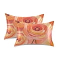 thumbnail image 1 of Yayeee Pillowcase Standard Size Set of 2 Satin Wrinkle Resistant Pillow Case, Pink Flowers, 1 of 8