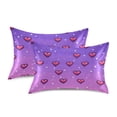 thumbnail image 1 of Yayeee Pillowcase Standard Size Set of 2 Satin Wrinkle Resistant Pillow Case, Pixel Love, 1 of 8