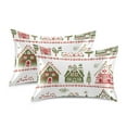 thumbnail image 1 of Yayeee Pillowcase Standard Size Set of 2 Satin Wrinkle Resistant Pillow Case, Red Christmas House, 1 of 7