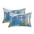 thumbnail image 1 of Yayeee Pillowcase Standard Size Set of 2 Satin Wrinkle Resistant Pillow Case, Seaside Door, 1 of 7
