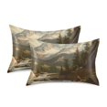 thumbnail image 1 of Yayeee Pillowcase Standard Size Set of 2 Satin Wrinkle Resistant Pillow Case, Snow Mountains, 1 of 7