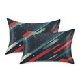 thumbnail image 1 of Yayeee Pillowcase Standard Size Set of 2 Satin Wrinkle Resistant Pillow Case, Stars Abstract Lines, 1 of 7