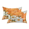 thumbnail image 1 of Yayeee Pillowcase Standard Size Set of 2 Satin Wrinkle Resistant Pillow Case, Sunny Floral, 1 of 8