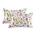 thumbnail image 1 of Yayeee Pillowcase Standard Size Set of 2 Satin Wrinkle Resistant Pillow Case, Various Vegetables Pattern, 1 of 7