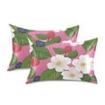 thumbnail image 1 of Yayeee Pillowcase Standard Size Set of 2 Satin Wrinkle Resistant Pillow Case, White Flowers, 1 of 7