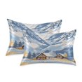 thumbnail image 1 of Yayeee Pillowcase Standard Size Set of 2 Satin Wrinkle Resistant Pillow Case, Winter Mountain, 1 of 8