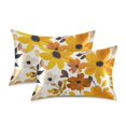thumbnail image 1 of Yayeee Pillowcase Standard Size Set of 2 Satin Wrinkle Resistant Pillow Case, Yellow Flowers, 1 of 8