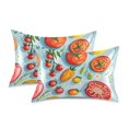 thumbnail image 1 of Yayeee Pillowcase Standard Size Set of 2 Satin Wrinkle Resistant Pillow Case, Yellow Tomatoes, 1 of 7