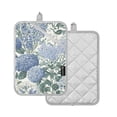 thumbnail image 1 of Yayeee Pot Holders Kitchen Heat Resistant with Pockets 7"x9.8" Cotton Oven Cooking Hot Pads, Blue Hydrangeas Pattern, 1 of 7